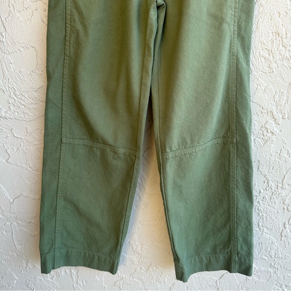 EVERLANE Pants Women XS Canvas Organic Cotton Green Utility Pull‎ On Drawstring - Picture 3 of 8